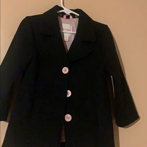 Pea coat black 2t worn once cat&jack